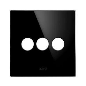 Placca 98X98 Vetro Nera 3Com.Lev. AVE 44PVNK3NAL