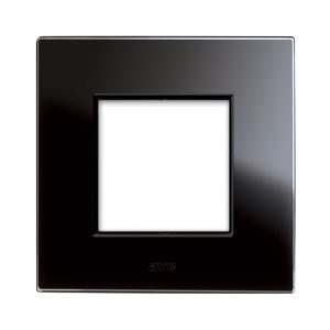 Placca Vetro44 X Presa Sin.Uk Nera AVE 44PVP22NAL