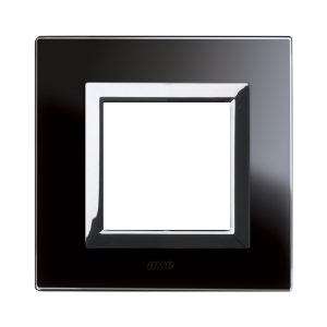 Placca Fines. 98X98 Vetro Nero 2M AVE 44PVQ22NAL
