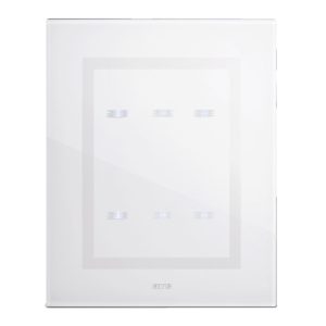 Placca Touch Vetro Bianca 3+3Com AVE 44PVTC33BL