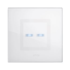 Placca 98X98 Vetro Bianca Touch 2C. AVE 44PVTCQ22BL