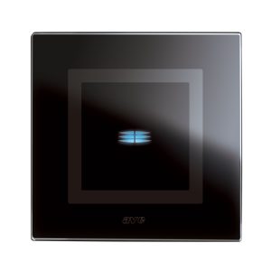 Placca 98X98 Vetro Nera Touch 1Com. AVE 44PVTCQ21NAL