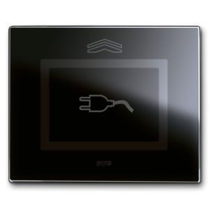 Placca Touch Vetro S44 Nera Spina3M AVE 44PVTCS3NAL