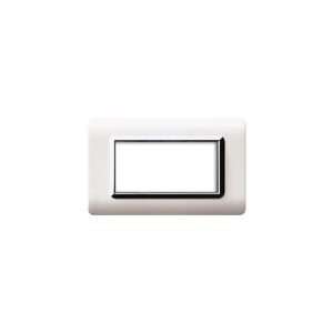 Placca Tecn.44 Bianco Corn.Cromo 4M AVE 44PY04BLC