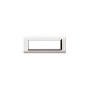 Placca Tecn.44 Bianco Corn.Cromo 7M AVE 44PY07BLC
