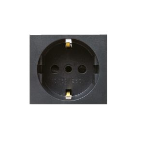 Presa Schuko P30 2P+T 16A Noir AVE 45390TS