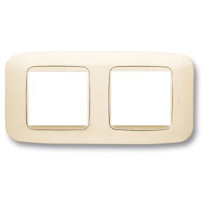 Placca Doppia Bianco Blanc 4(2+2)M AVE 45P24BP