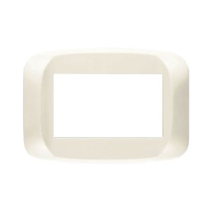 Placca Banq.Tecnop.4M. Bianco Panna AVE 45PB04BP