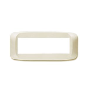 Placca Banq.Tecnop.6M. Bianco Panna AVE 45PB06BP