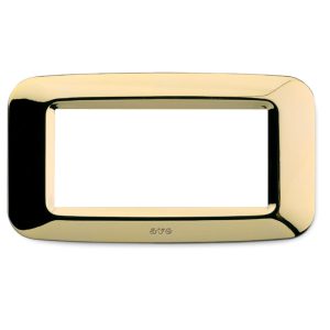 Placca Yes Tecnop. 4Mod. Ottone AVE 45PY04OT