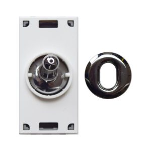 Interruttore Lev. Cromo 2P 20Ax 1M AVE 444010CR/20A