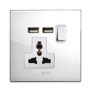 Presa 13A Mstd+Inter. 1P+Usb B.2M AVE BS1059TSUBL