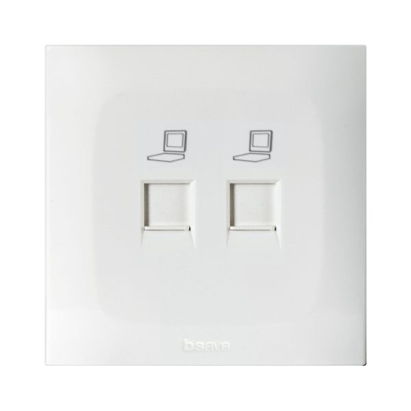Doppia Presa Rj45 Cat. 6 Utp 2M AVE BSN21027C6