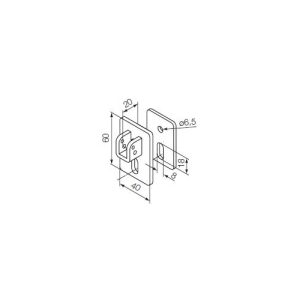 Kit Supporto Con Staffa e Sella Per Perno Quadro 10 Mm NICE 525.10087