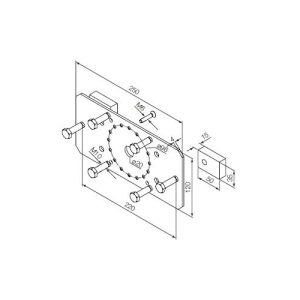 Kit Supporto 250X120 Per Fianchi NICE 525.10093