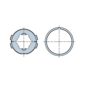 Adattatore Tondo 64 Con Nervature e Interno 47 Ruota - Corona NICE 515.26400