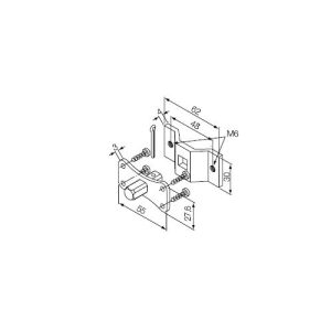 Perno Quadro 10 Mm - Staffa Con Fori M6 NICE 525.10012/M6AX