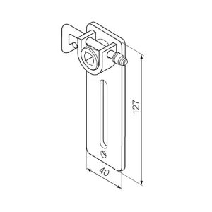 Staffa a Sella Regolabile Per Perno Quadro 10 Mm Con Sblocco NICE 525.10033
