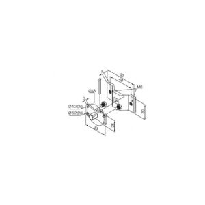 Perno Quadro 10 Mm - Staffa Con Fori M6 NICE 525.10017/M6