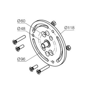Supporto Per Tende Laccato Bianco NICE 525.10019/20