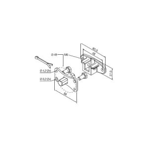 Perno Quadro 10 Mm - Staffa a Sella Con Fori M6 a Interasse 48 Mm NICE 525.10058