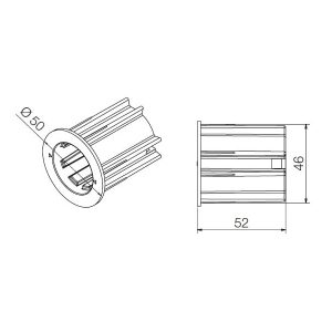 Kit Calotta Bianca Per Rullo Rollease 2 30Mm Per Motori 35/45 Mm NICE 575.25000