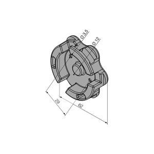 Adattatore Universale Compatibile Con Supporti Per Testa a Stella NICE 523.00000
