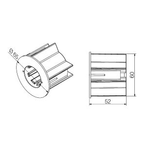 Kit Calotta Bianca Per Rullo Rollease 2,5 Per Motori 35/45 Mm NICE 575.26300