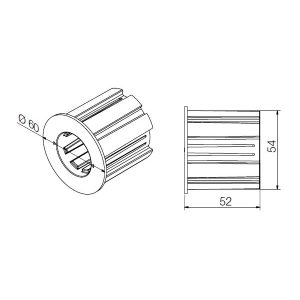 Kit Calotta Bianca Per Rullo Acmeda 60 Mm Per Motori 35/45 Mm NICE 575.26000