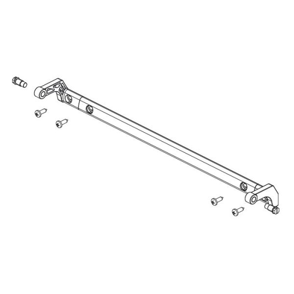 Staffa Supporto Attuatore Basculante Argento Nero MINGARDI 2701023