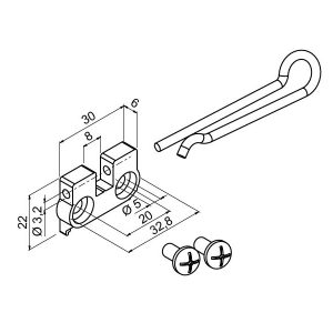 Staffa Per Applicazione a Sporgere Con Accessori MINGARDI 2700898