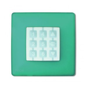 Placca a Parete Quadrata Verde Acqua Confezione 10pz NICE OPLA WSS