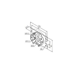 Supporto Compatto Con Flangia 100X60 NICE 535.10017