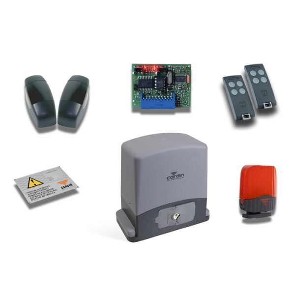 Kit Completo Per Cancelli Scorrevoli Motore SLACE 600KG 24V CARDIN KT-SLACE601 Telcoma