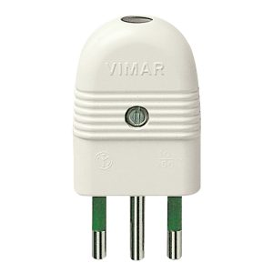 Spina 2P+T 10A Assiale Bianco VIMAR 01021.B