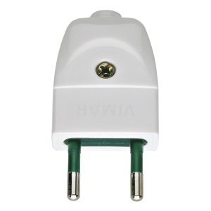 Spina 2P 10A S10 Assiale Bianco VIMAR 00200.B
