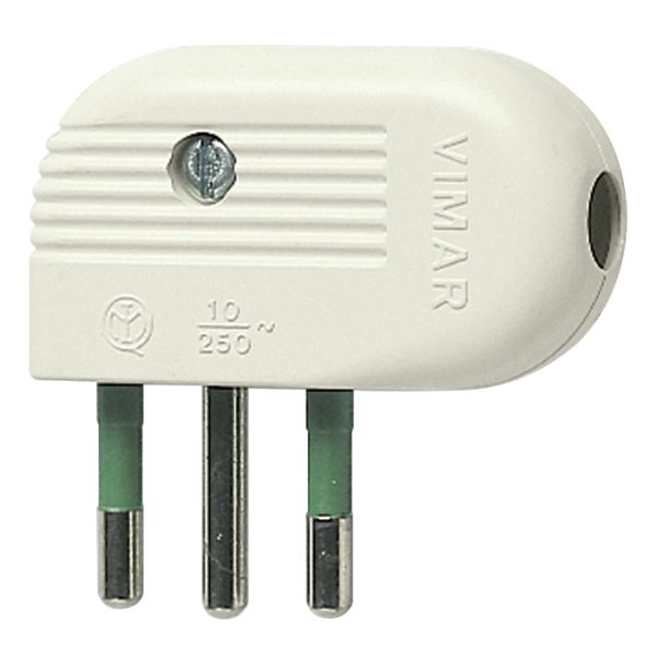 Spina 2P+T 10A 90° Bianco VIMAR 01041.B