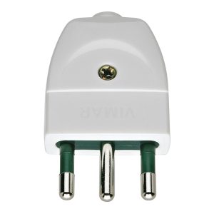 Spina 2P+T 16A S17 Assiale Bianco VIMAR 00202.B