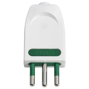 Spina 2P+T10A Orientab. S11-Spb11 Bianco VIMAR 00203.B