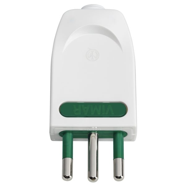 Spina 2P+T10A Orientab. S11-Spb11 Bianco VIMAR 00203.B
