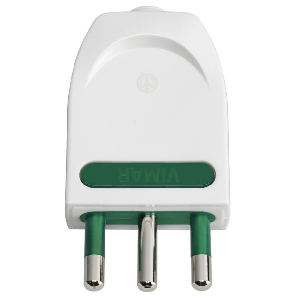 Spina 2P+T16A Orientab. S17-Spb17 Bianco VIMAR 00204.B