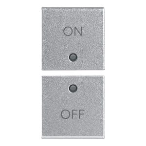 Due Mezzi Tasti 1M Simboli On/Off Silver VIMAR 14751.1.SL