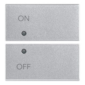 Due Mezzi Tasti 2M Simboli On/Off Silver VIMAR 14752.1.SL