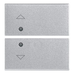 Due Mezzi Tasti 2M Simboli Frecce Silver VIMAR 14752.2.SL