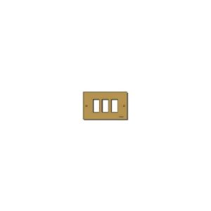 Placca 3M Allum. Viti Bronzo VIMAR 08537.BR