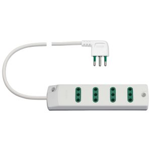 Presa Mult. 4P11 + S11 90° Bianco VIMAR 00401.CC.B