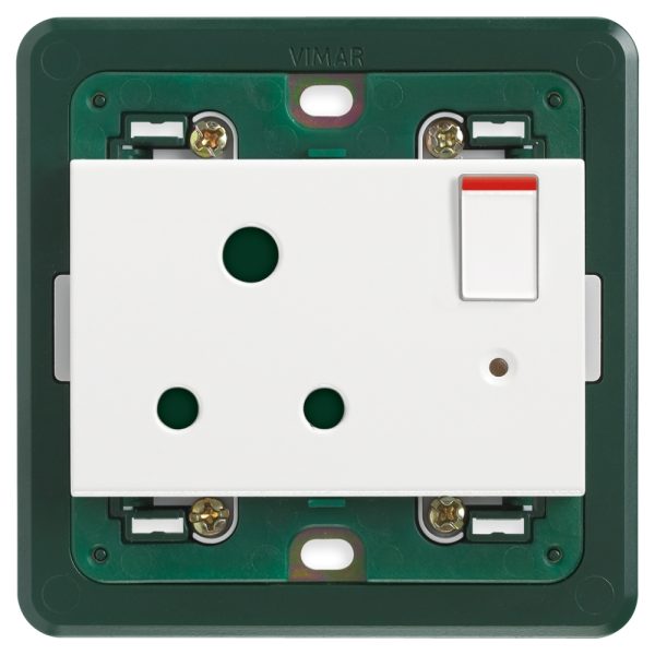 Presa 2P+T 5A Inglese Interr. Bianco VIMAR 14215