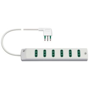 Presa Mult. 6P11 + S11 90° Bianco VIMAR 00402.CC.B