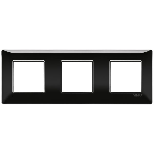 Placca 6M (2+2+2) Int71 Nero VIMAR 14644.05