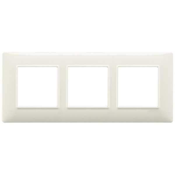 Placca 6M (2+2+2) Int57 Bianco Granito VIMAR 14646.06